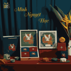 Hộp quà bánh Trung Thu 4 vị Minh Nguyệt Hạc 01 2