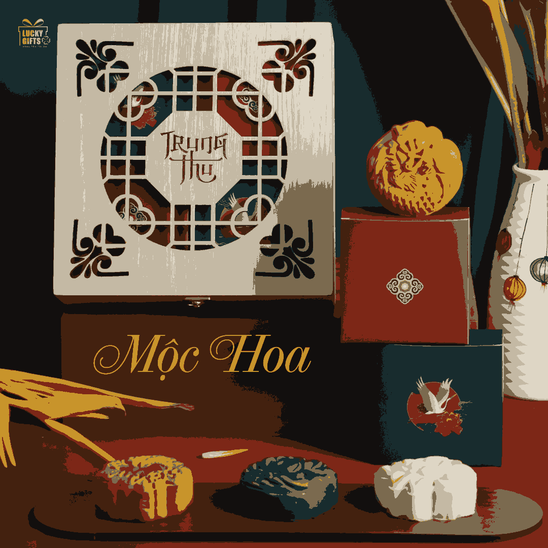 Hộp quà Trung Thu truyền thống cho doanh nghiệp - Mộc Hoa 2 Hộp quà Trung Thu truyền thống cho doanh nghiệp - Mộc Hoa 2